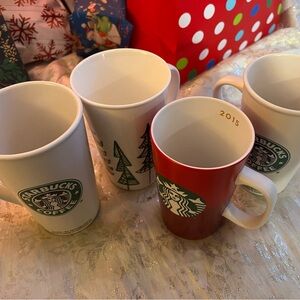 4 Starbucks mugs years 2006 and 2015